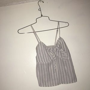 Brandy Melville Bow Tie In Front striped shirt.